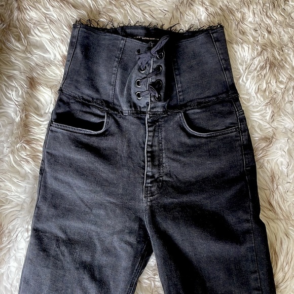 Zara size 6 black high waist jeans - Picture 2 of 3